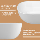 GETPRO Acrylic Free standing Tub 65 inch - Double Walled Insulation Freestanding Bathtub, Adjustable Soaking Tub with Linear Slotted Overflow and Removable Chrome Drain 65x29.5 Inch Matt White