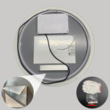 24 in. W x 24 in. H Large Round Light Smart Backlit Frameless Defogger Wall Mounted LED Bathroom Vanity Mirror in Silver