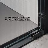 GETPRO Laminated Glass Shower Doors Bypass Double Sliding Framed Shower Enclosure