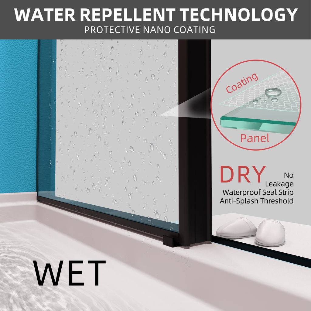 Water-Repellent Coating Shower Doors at