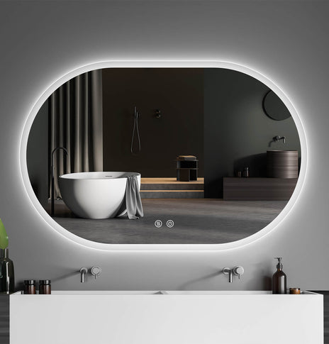 black vanity mirror