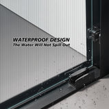 GETPRO 06 Laminated Glass Shower Doors Bypass Double Sliding Framed Shower Enclosure